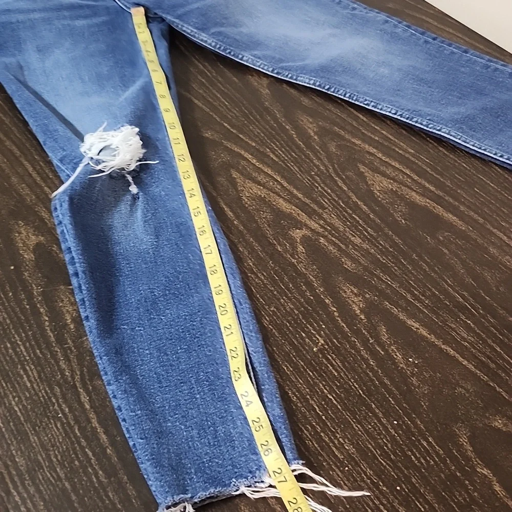Re/Done 90's Highrise Ankle Crop Raw Hem Skinny Jeans